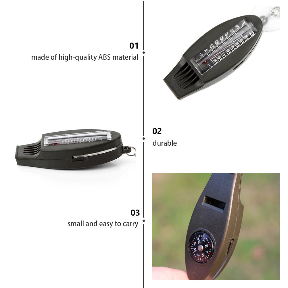 Emergency Whistle Loud - 3-delige multifunctionele noodoverlevingsfluitjes, luid, draagbaar, voor