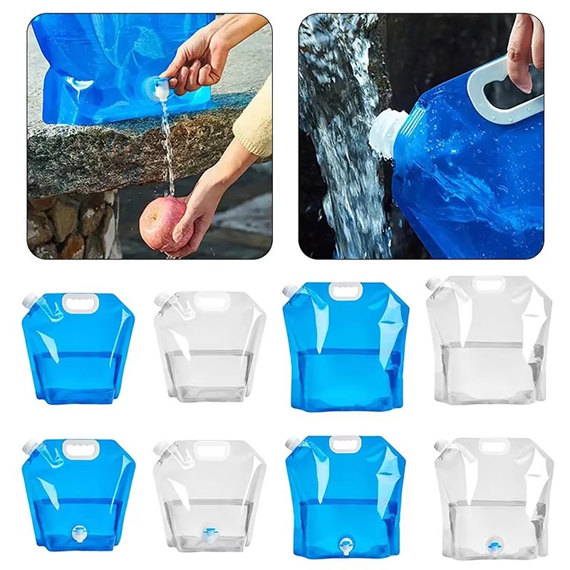 Water Bag Collapsible - 1/3/5 Stuks 10L Camping Waterzak Draagbare