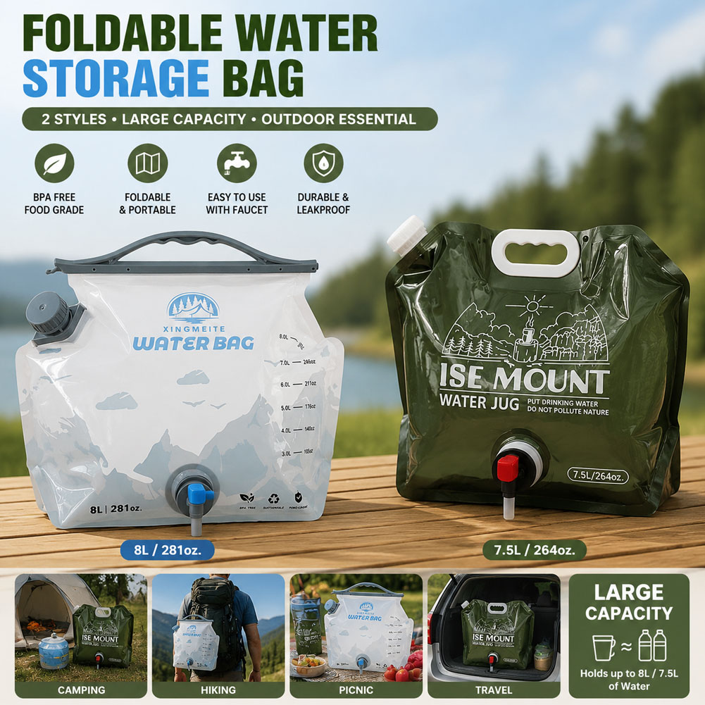 Water Bag Collapsible - 8L Grote Capaciteit Opvouwbare Watercontainer voor