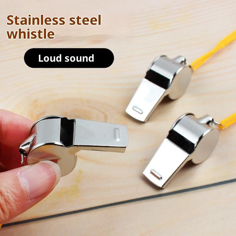 Emergency Whistle Loud - 2 stuks roestvrijstalen fluitje met koord