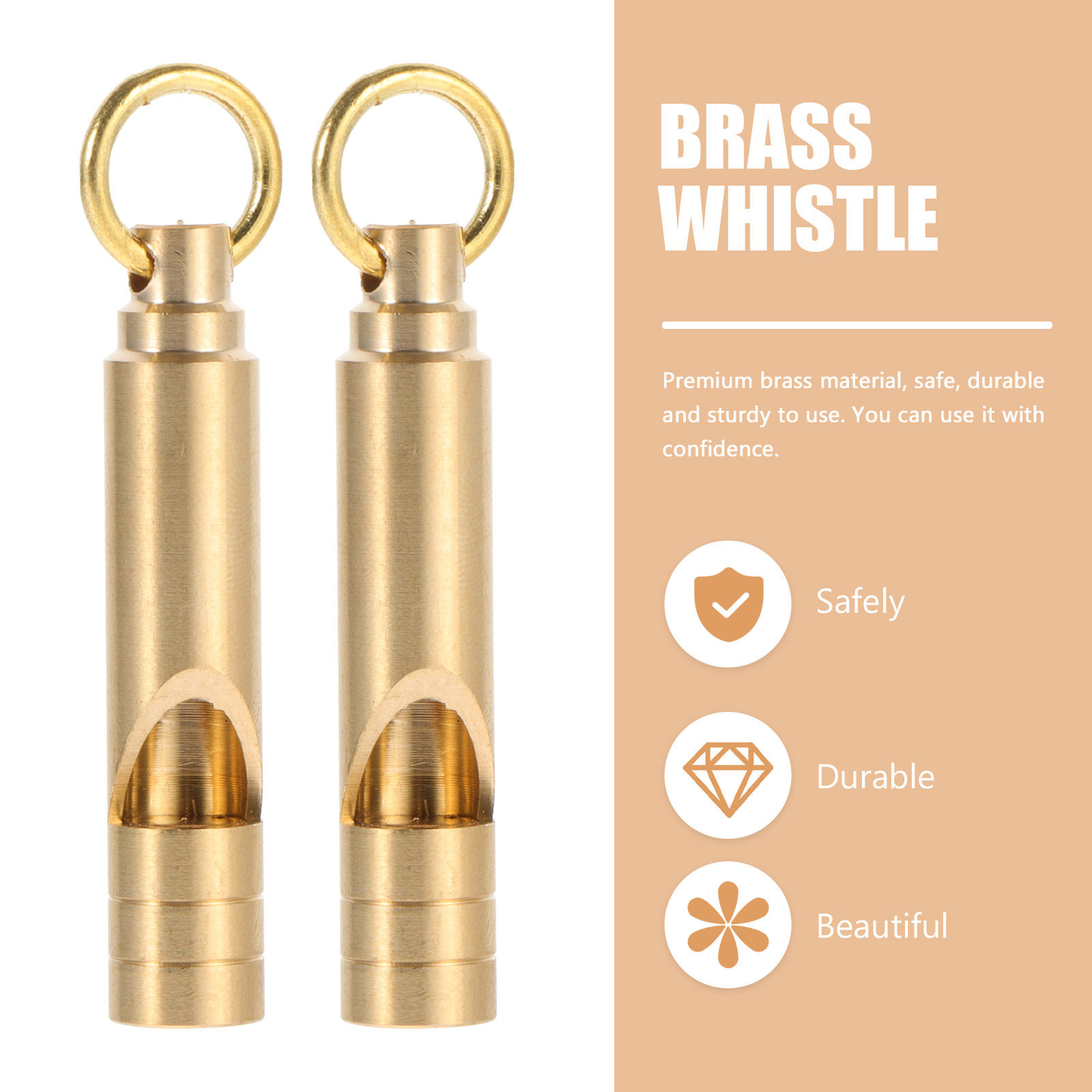 2 stuks messing fluitje sleute - Emergency Whistle Loud recensie en prijs